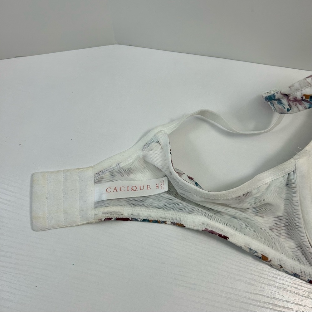 Cacique Lane Bryant Lightly Lined Full Coverage Floral Underwire Bra 38C - Picture 8 of 15